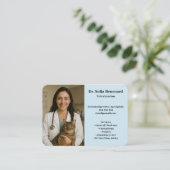 Aangepast Veterinair Visitekaartje met Foto (Staand voorkant)