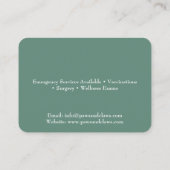 Aangepast Veterinair Visitekaartje met Foto, Logo (Achterkant)