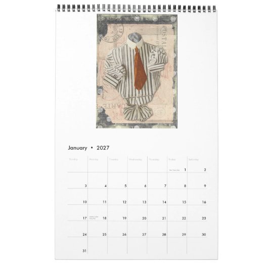 Aangepast Victoriaans herenkalender voor 2013 Kalender (Jan 2027)