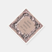 Aangepast Victoriaans Lijst servet – mocha mousse  (Hoek)