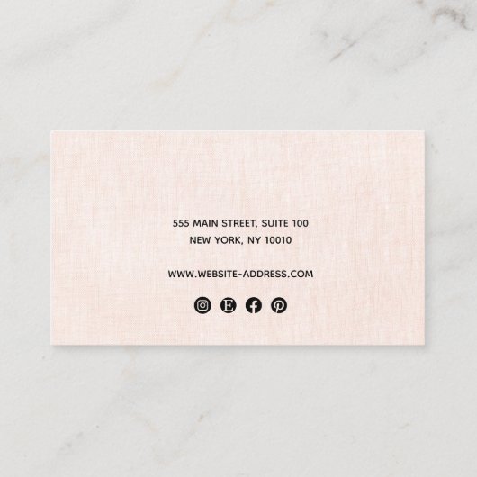 Aangepast vier 4-holeproze staafje voor Logo voor  Visitekaartje (Achterkant)