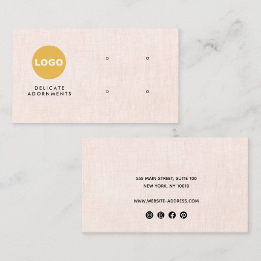 Aangepast vier 4-holeproze staafje voor Logo voor  Visitekaartje (Voorkant / Achterkant)