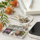 Aangepast vier foto-acrylSleutelhanger Sleutelhanger (Voorkant Rechts)