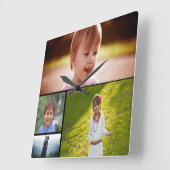 Aangepast vier foto-acrylwandklok vierkante klok (Hoek)