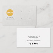 Aangepast vier grijze Logo met vier sockets voor b Visitekaartje (Voorkant / Achterkant)