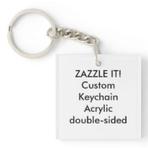 Aangepast vierkant acryl Sleutelhanger Key Ring le