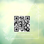 Aangepast vierkant bedrijfs-QR-codeteken voor vens Raamsticker (Vel 3)