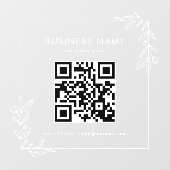 Aangepast vierkant bedrijfs-QR-codeteken voor vens Raamsticker (Vel)