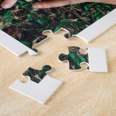 Aangepast vierkant collage 8 Weddenfoto Monogram Legpuzzel (Zijkant)