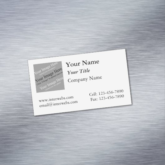 Aangepast Vierkant Logo Magnetisch Visitekaartje (Voorbeeld)