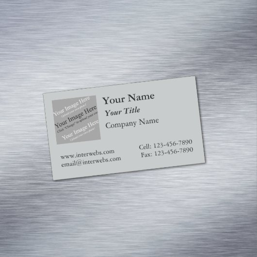 Aangepast Vierkant Logo Magnetisch Visitekaartje (Voorbeeld)