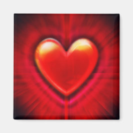 Aangepast vierkant Magneet bloed rode gothic hart