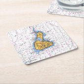 Aangepast vierkant Onderzetter Blokeilanden Nautis (Schuin)