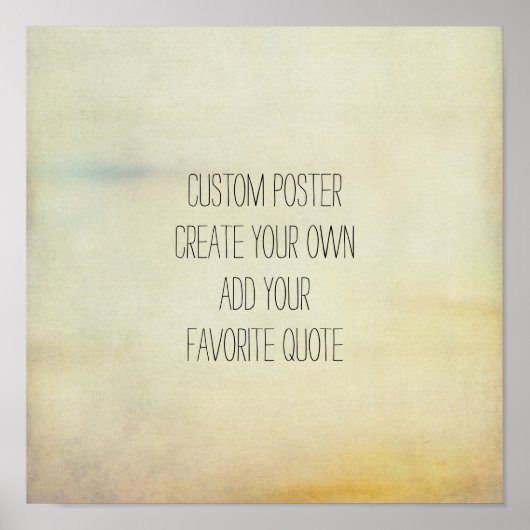 aangepast vierkant poster voegt uw quotastijl  toe (Voorkant)