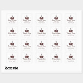 Aangepast vierkant sticker met koffiezaaklogo (Vel)