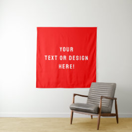 Aangepast Vierkant Tapijt – Rood & Gepersonaliseer Wandkleed