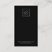 Aangepast vierkant zakelijk Logo zwart, klantenser Klantenkaartje (Achterkant)
