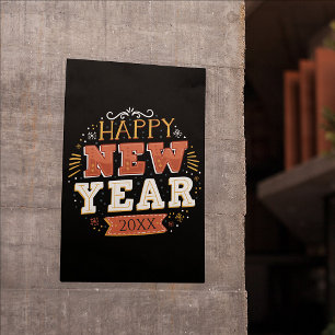 Aangepast Vintage Gelukkig Oud en Nieuw ontwerp Un Perfect Poster