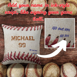 Aangepast Vintage Honkbal Cadeau -Persoonlijk  Kussen