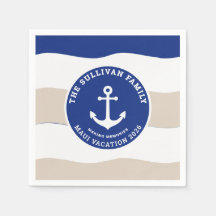 Aangepast Vintage Jachtclub Anker Familie Badge