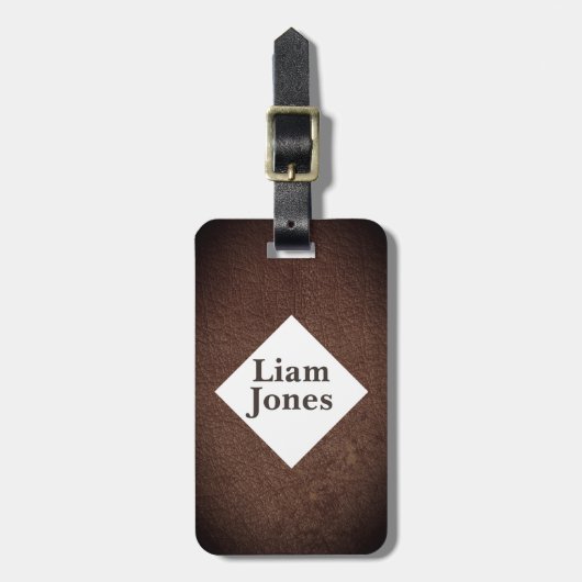 Aangepast Vintage tapeblad, bagagelabel (Voorkant verticaal)