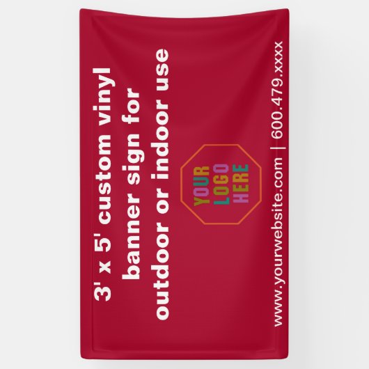 Aangepast vinyl banner teken voor buiten of binnen (Verticaal)