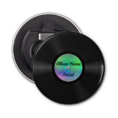 Aangepast vinylrecord fake button flesopener (Voorkant)