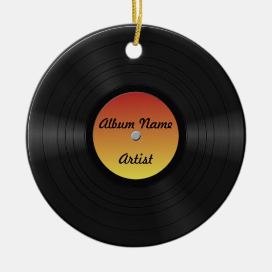 Aangepast vinylrecord fake keramisch ornament (Voorkant)