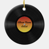 Aangepast vinylrecord fake keramisch ornament (Achterkant)