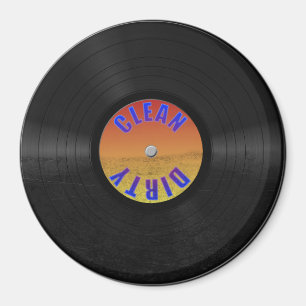 Aangepast vinylrecord fake magneet