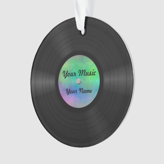 Aangepast vinylrecord fake ornament (voorkant)