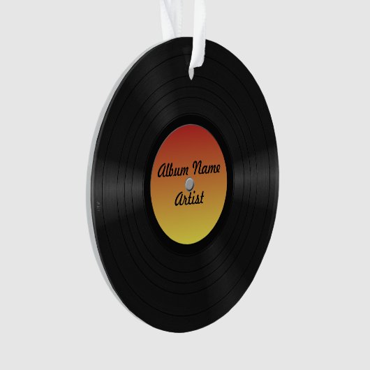 Aangepast vinylrecord fake ornament (voorkant)