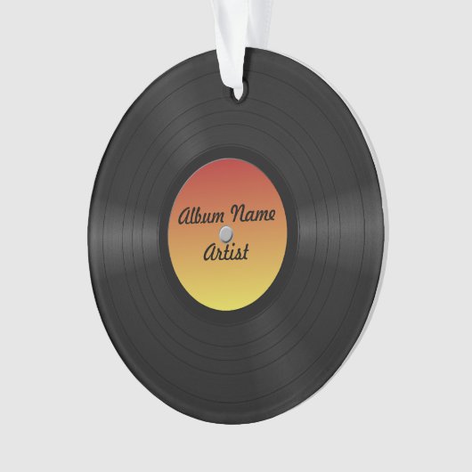 Aangepast vinylrecord fake ornament (voorkant)