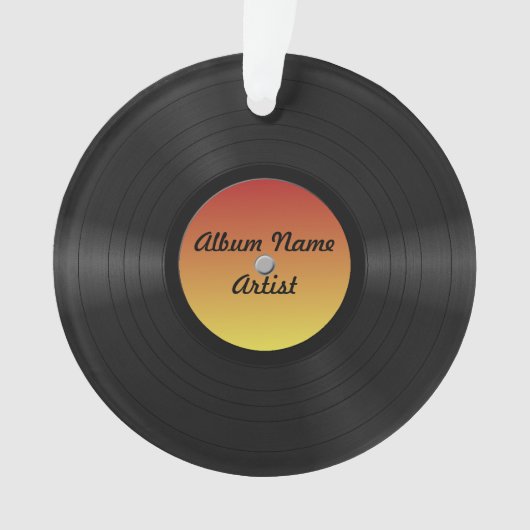 Aangepast vinylrecord fake ornament (voorkant)