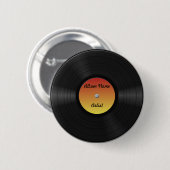 Aangepast vinylrecord fake ronde button 5,7 cm (Voorkant /achterkant)