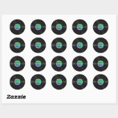 Aangepast vinylrecord fake ronde sticker (Vel)