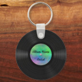 Aangepast vinylrecord fake sleutelhanger (Voorkant)
