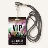 Aangepast VIP Al Toegangsconcert Badge (Voorkant met draagriem)