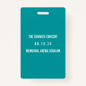 Aangepast VIP Al Toegangsconcert Badge (Achterkant)