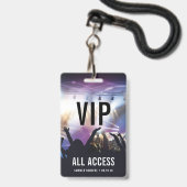 Aangepast VIP Al Toegangsconcert Badge (Voorkant met koord)