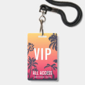 Aangepast VIP All Access Concert Badge (Voorzijde met lanyard)