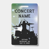 Aangepast VIP All Access Concert Badge (Achterkant)