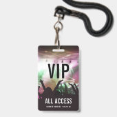 Aangepast VIP All Access Concert Badge (Voorzijde met lanyard)