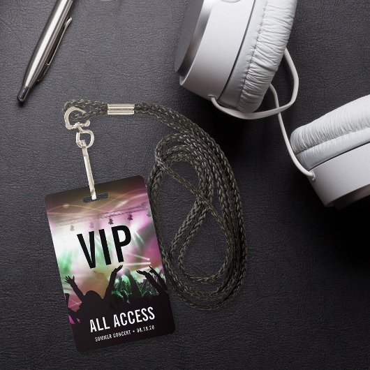 Aangepast VIP All Access Concert Badge