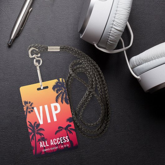 Aangepast VIP All Access Concert Badge