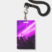 Aangepast VIP All-Access Concert Event Pas Paars Badge (Achterkant met lanyard)