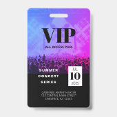 Aangepast VIP All Access-concertbadge Badge (Achterkant)