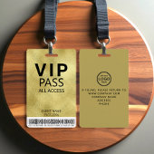 Aangepast VIP All Access Evenement Barcode Logo Go Badge