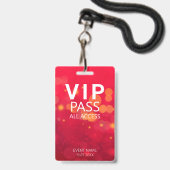 Aangepast VIP All Access Evenement Bokeh Bollen Ro Badge (Voorzijde met lanyard)
