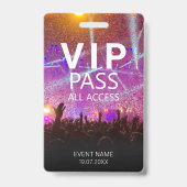 Aangepast VIP All Access-evenement Paarse Badge (Voorzijde)